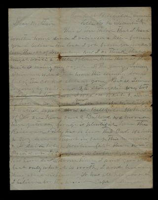 9th Virginia Cavalry Confederate Civil War Letter - Rumors Of Jeff Davis Death