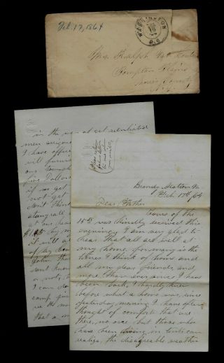 1st Jersey Light Artillery Civil War Letter From Brandy Station,  Virginia