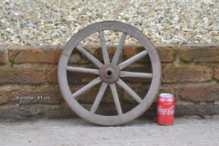 Vintage Old Wooden Cart Wagon Wheel / 41 Cm - Delivery