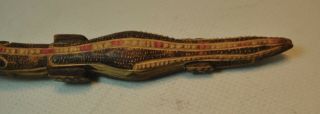 Handmade Hand - Carved Alligator Wood Carving Sculpture Comarques Spain 8.  5 