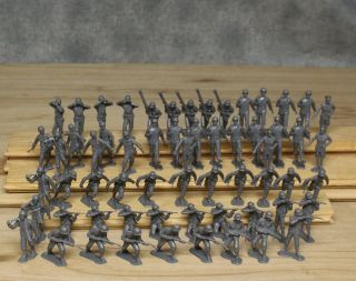 Vintage Marx Battleground Play Set Dark Gray 54mm German Soldiers (x61)