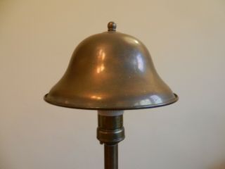 Art Deco Modernist Brass Bronze Helmet Form Desk Lamp.  Roycroft? Style. 2