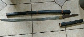 Rare Japanese Ww2 Gunto ? Sword Samurai Katana Unsigned Blade Old Unique