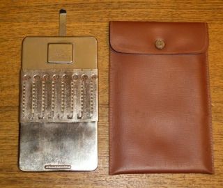 Vintage Tasco Pocket Arithmometer W/ Pouch