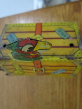 VINTAGE MARX POPEYE EXPRESS WIND UP TIN TOY FIXED PARROT and Pop UP PARROT 5