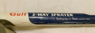 Vintage 1970 ' s GULF Co.  2 - way Insecticide Pump Sprayer 3