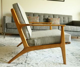 Vintage Danish Modern Lounge Chair,  Mid Century Armchair,  Kofod Larsen