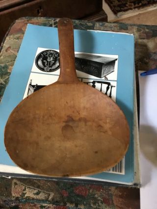 18th Century Rev War Period Large American Maple Wood 7 Inch Butter Paddle