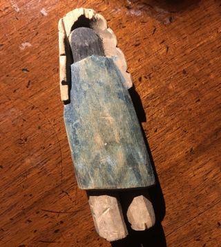 Vintage / Antique Native American / Canadian Carved painted Wood Figure.  Chief 2