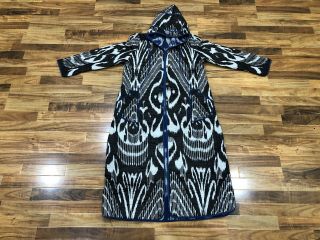 Uzbek Vintag Handmade Robe Dress Chapan Ikkat Chapan Clothes For Spring May Boho