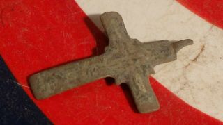 Dug Civil War Brass Cross Crucifix Camp Found