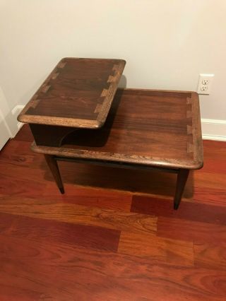 Lane Acclaim Mid Century 60 ' s Dovetail Side Table w/ Tiered Top,  Excel Cond. 5