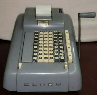 Clary Adding Machine Hand Crank Antique Non 119