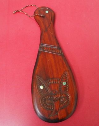 Large Vintage Oceanic Polynesian Zealand Maori Carved Wooden War Club 3 Nr