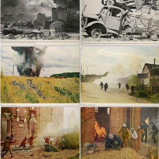 Wehrmacht German Ww2 Combat Book W/100 B&w And Color Photos France Poland Norway
