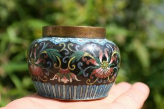 Chinese Bronze Cloisonne Miniature Jar Pot