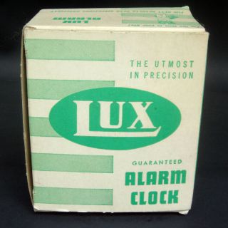 Vintage Lux Lebanon Wind Up Alarm Clock Pedestal Early 60 