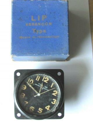Rare Ww Ii France Military Airplane Cockpit Clock Lip 150 1940 23282
