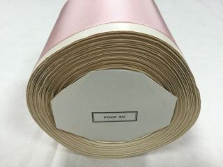 Large Vintage Taffeta Rayon pink Ribbon Whole Roll/ ruban ancien rayonne/18yds 3