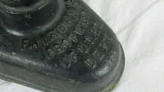Antique Fairbanks Postal Scale Cast Iron Brass Adjustable w Decal - 3