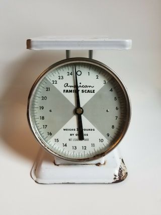 Vintage American Family Kitchen Scale Weighs Up To 25lbs -