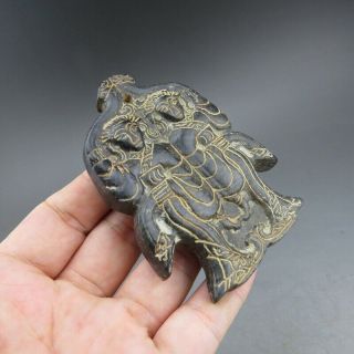 China,  jade,  collectibles,  Black magnet,  Hongshan culture,  dancers,  pendant S0025 3