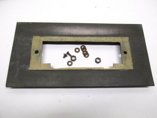 Vintage Solid Brass Hinged Mail Slot 2 piece Overall 13 1/2 x 6 3/4 3