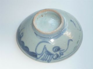 SHALLOW CHINESE MING DYNASTY BOWL ANGRY FISH DESIGN 5
