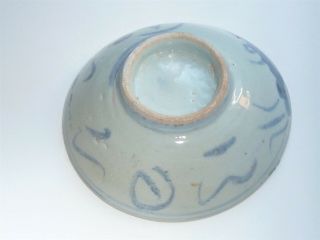 SHALLOW CHINESE MING DYNASTY BOWL ANGRY FISH DESIGN 6