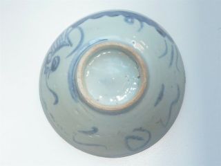 SHALLOW CHINESE MING DYNASTY BOWL ANGRY FISH DESIGN 7