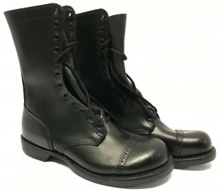 Corcoran Black Leather Jump Boots,  No Side Zipper,  Size 10.  5 E