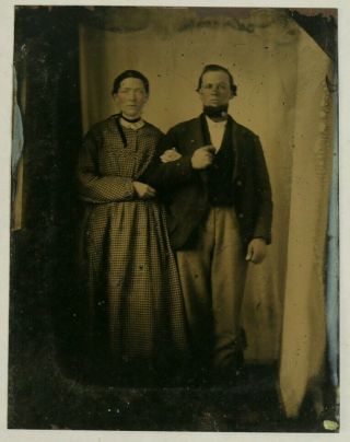 1/4 PLATE TINTYPE OF LIGHT ARTILLEY CORPORAL PLUS TINTYPE OF HIM & WIFE 3
