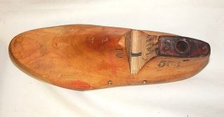 Vintage Wooden Shoe Last Form Mold Size 10D Endicott Johnson Shoe Company 5