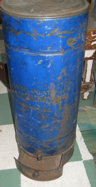 Best Antique Country Store Tin W/drawer Best Old Blue Paint,  Lettering Aafa Nr