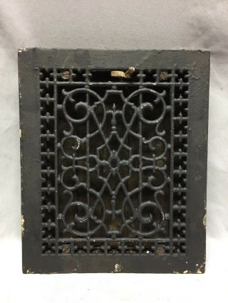 One Antique Cast Iron Decorative Heat Grate Floor Register 8x10 Vintage 95 - 19c