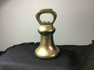 Antique 2 Lb Brass Scale Weight Stamped On Bottom