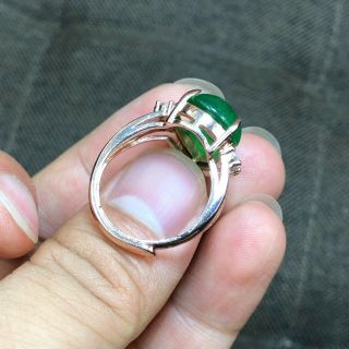 Collectible Chinese Green Jadeite Jade Lucky Gourd Handwork Rare No.  7 - 12 Ring 7