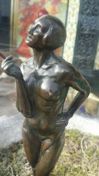 Mid Century Modern Bronze Sculpture Of A Nude
