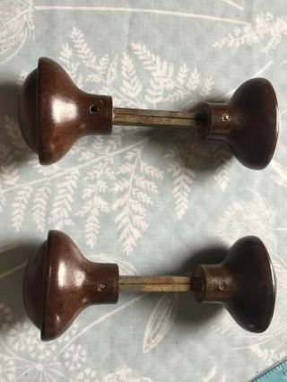 Two Pairs Of Old Bakelite Door Handles