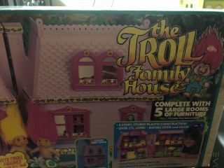 Nib Vintage The Troll Family House Playset Toy Street 1992 Box