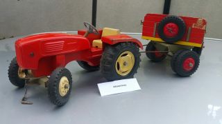 Vintage Steiff 60 Tractor & Trailer Toy Germany Ddr Gdr 60 