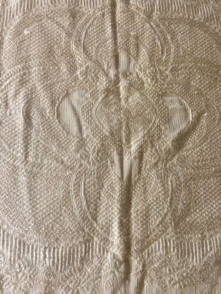 Vintage Gold Silk? Damask Bed Cover Bed Spread Coverlet Woven ITALY 6