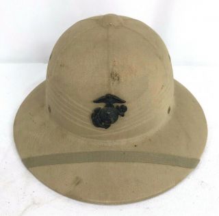 Vintage Us Marine Corps Pith Helmet