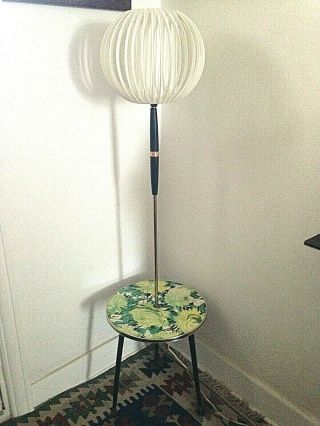A VINTAGE 1960 ' s COMBINATION COFFEE TABLE WITH LAMP - MID - CENTURY MODERNIST RETRO 8