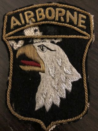 Post Wwii 101st Airborne Div Bullion Us Patch German Made Theater Made