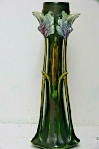 OLD ART NOUVEAU VASE ZSOLNAY LUSTRE ? AUSTRIAN ? INFO WELCOME 7