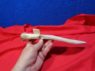 Vintage Native American Tool Carved Buffalo Bone Scrape 2 2