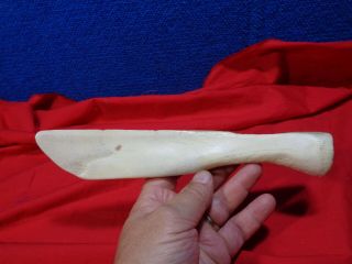 Vintage Native American Tool Carved Buffalo Bone Scrape 1