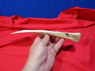 Vintage Native American Tool Carved Buffalo Bone Scrape 1 2