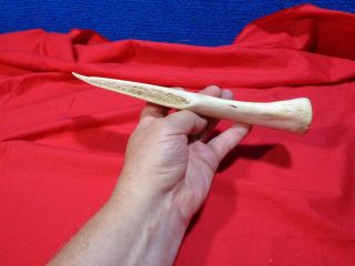 Vintage Native American Tool Carved Buffalo Bone Scrape 1 4